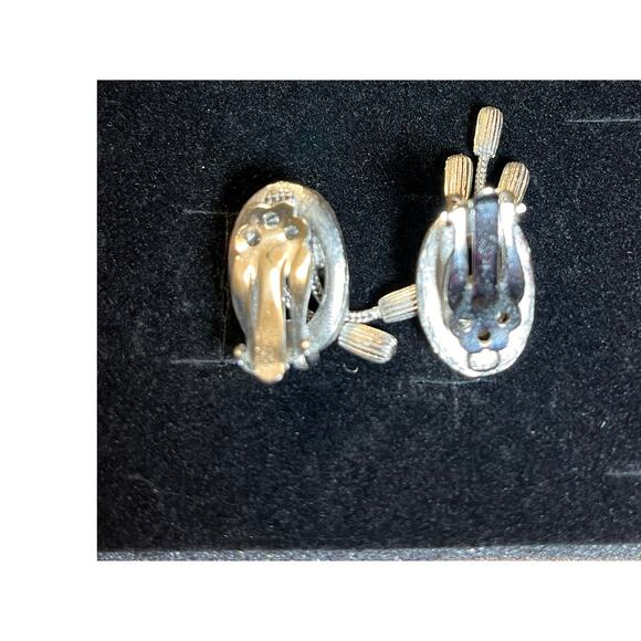 Vintage Silver Tone Clip-On Tassel Earrings PAT PEND Mid Century Retro MCM READ - Picture 6 of 6